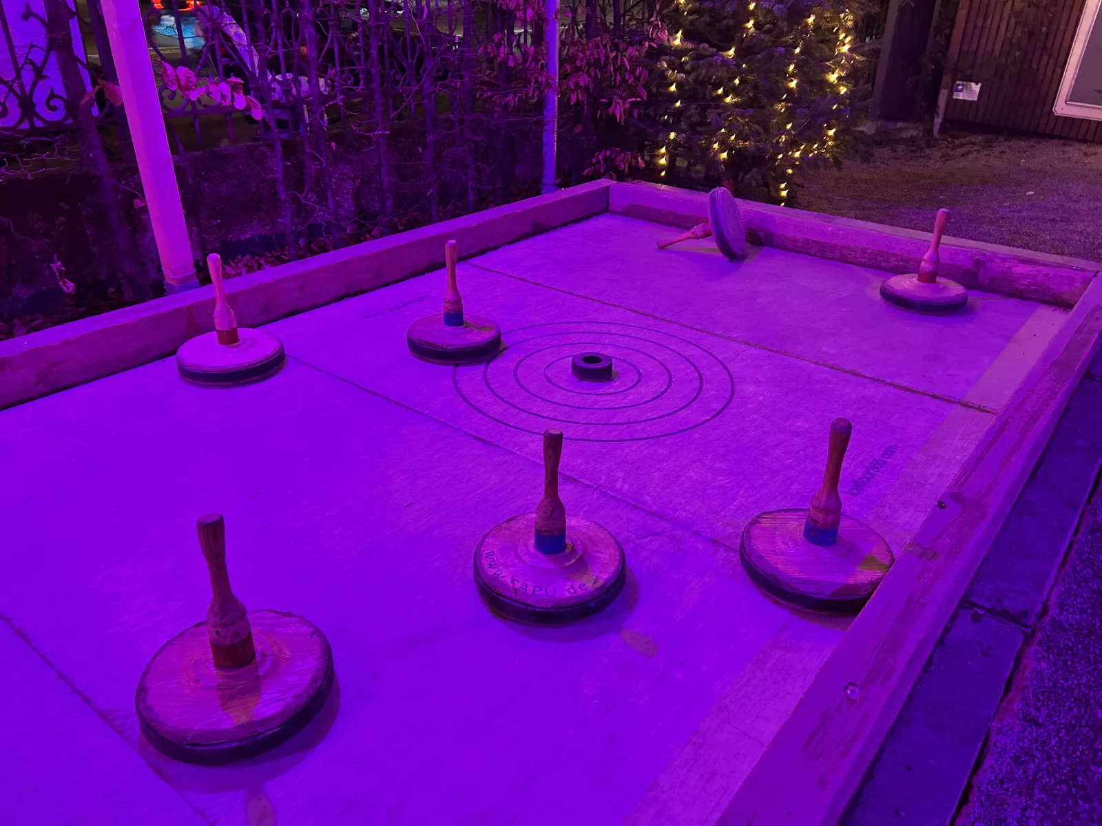 Eisstockschiessen im Biergarten