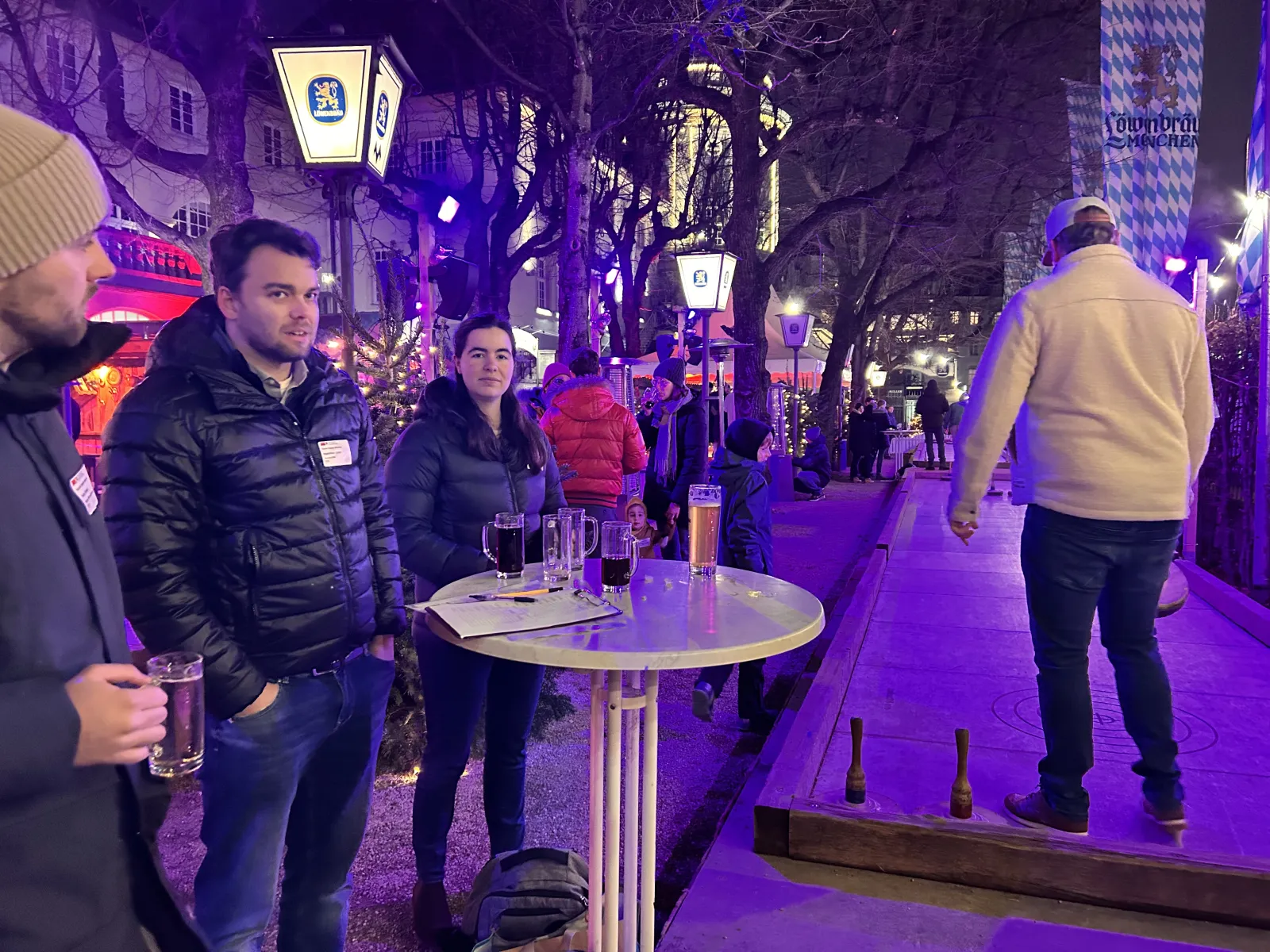 Eisstockschiessen im Biergarten