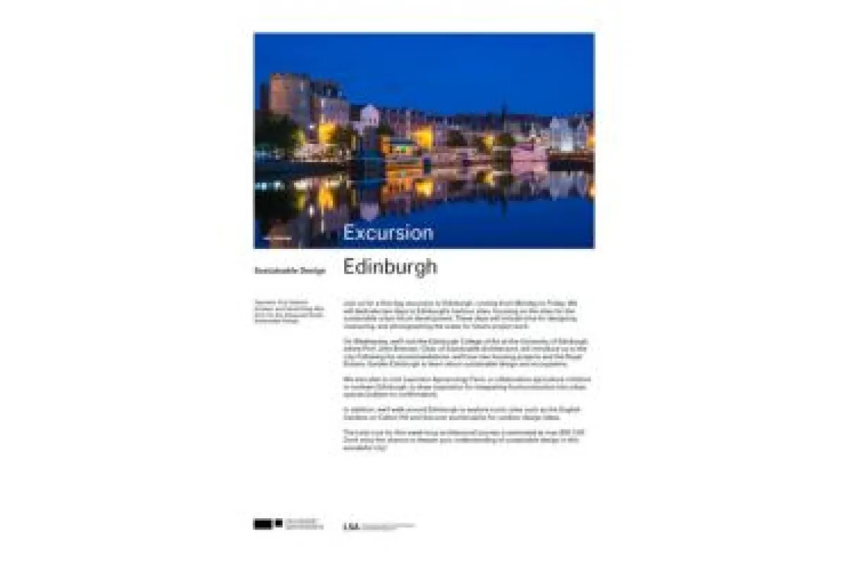 Modulbeschreibung zur Exkursion nach Edinburgh, Nachhaltiges Bauen im SS25