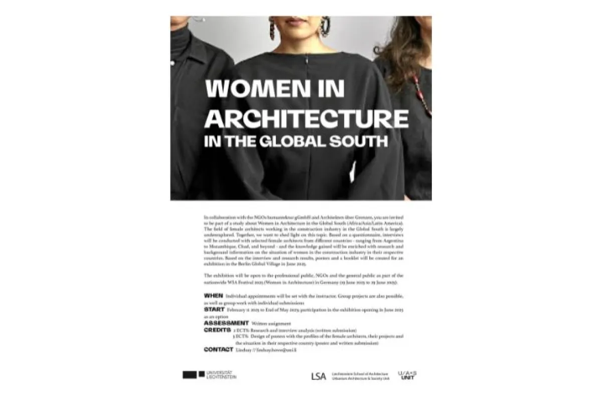 Plakat mit dem Titel "Women in Architecture"