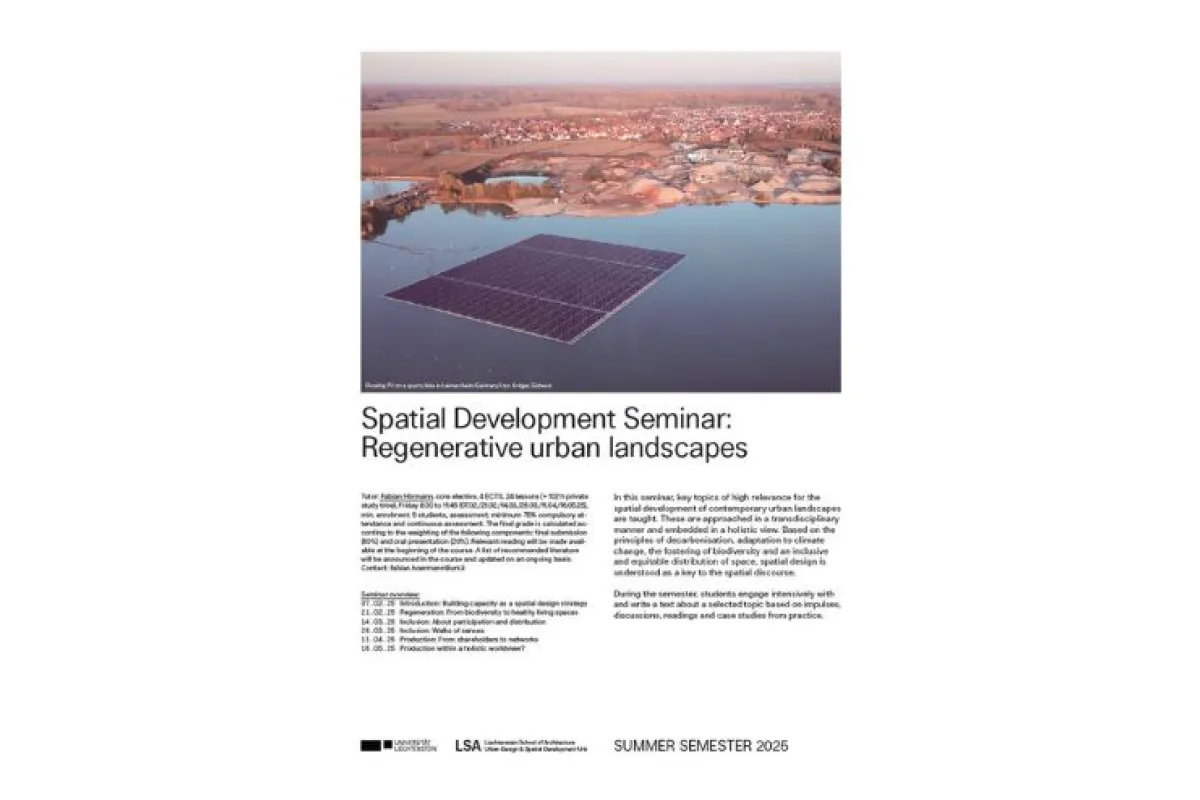 Plakat zum Seminar mit dem Titel "Spatial Development"