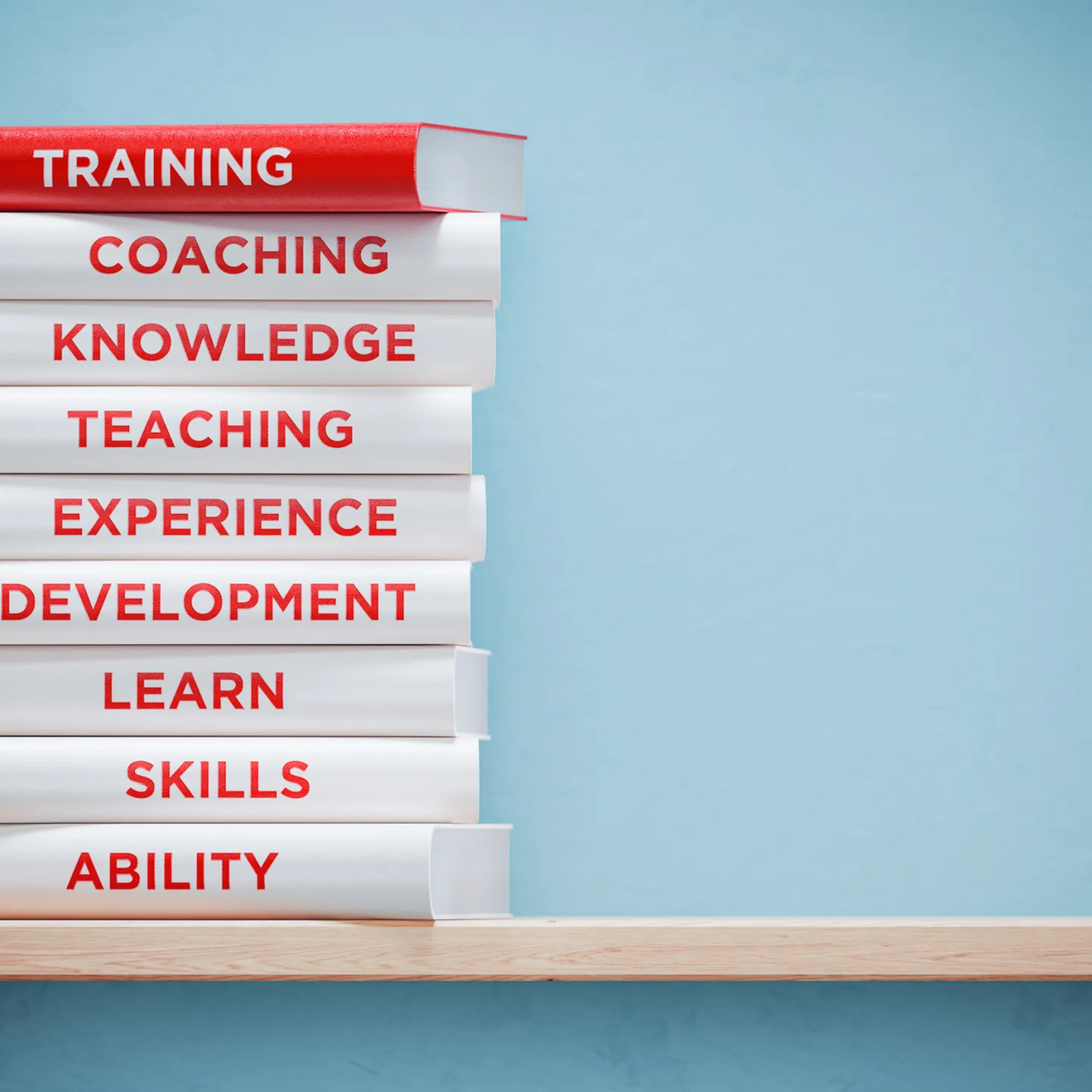 Stapel Bücher zu verschiedenen Themen Coaching Teaching