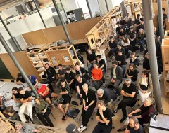 Blick ins Architekturstudio während des Alumni Talks