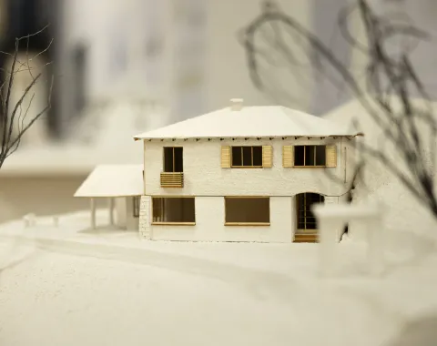 Weisses Architekturmodell