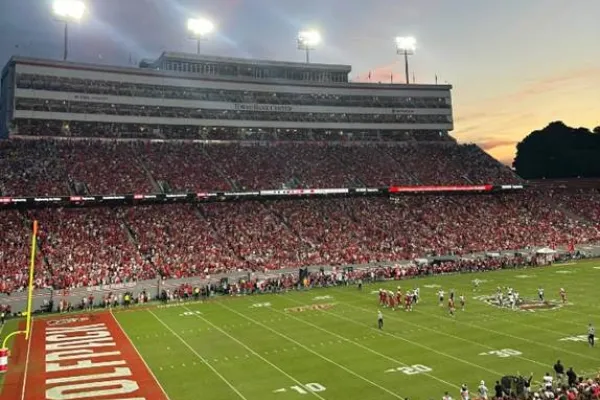 Ein Footballstadion von innen